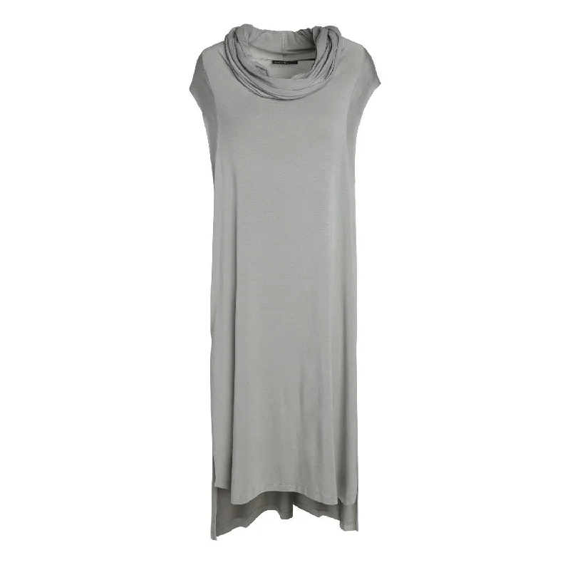 Unisex Sustainable Modal Echape Long Top/Dress in Light Grey