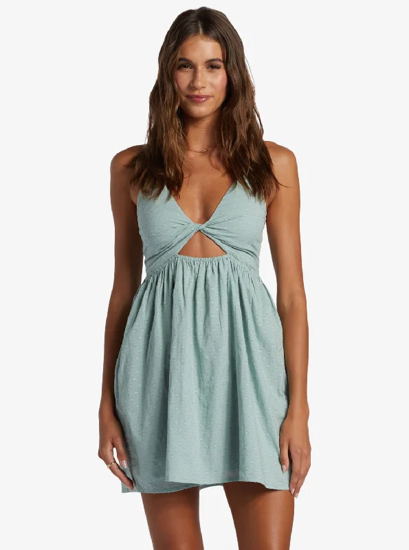 Evening Glow Strappy Mini Dress - Blue Surf