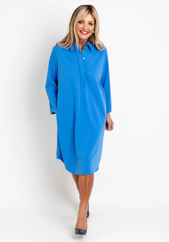 Gerry Weber Knee Length Shirt Dress, Blue