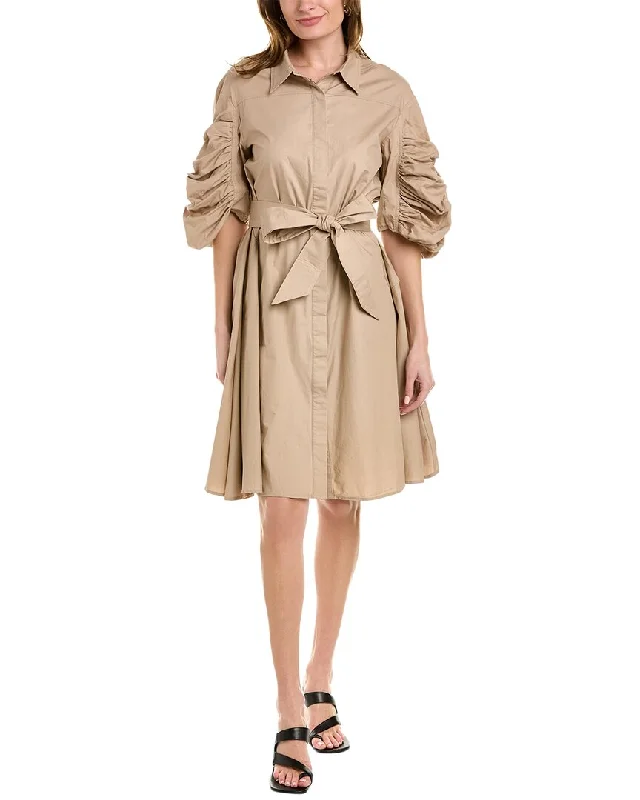 Gracia Tie Waist Shirtdress