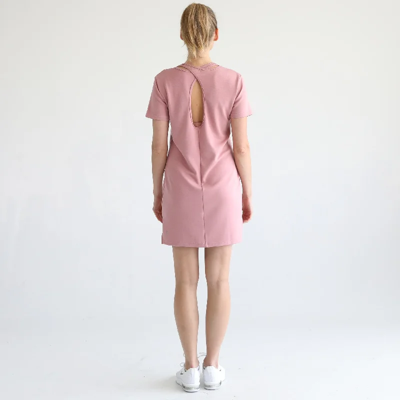 Isla Nursing T-Shirt Dress (Toasted Mauve)