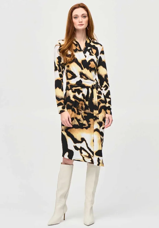 Joseph Ribkoff Animal Print Wrap Dress, Leo