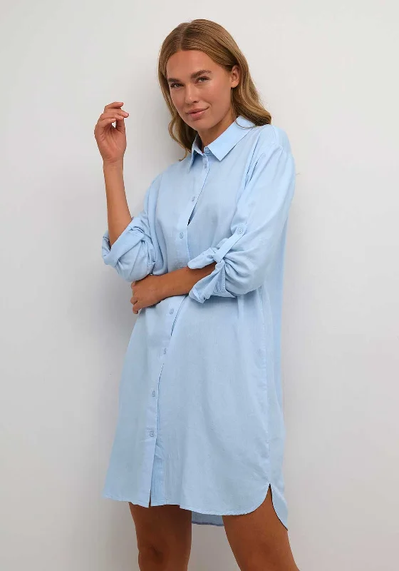 Kaffe Milla Linen Blend Shirt Dress, Windsurfer