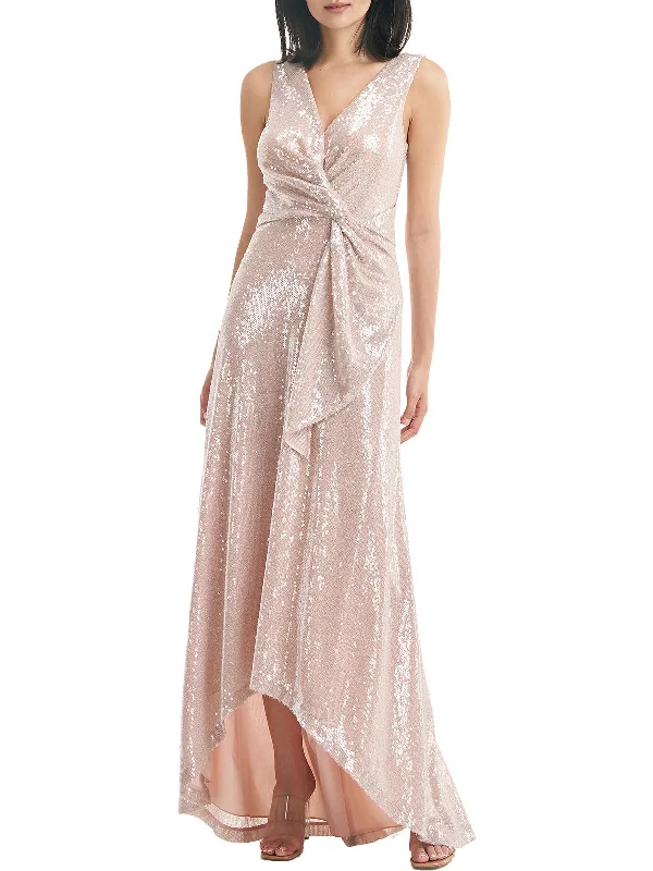 Katrina Womens Sequined Maxi Evening Dress