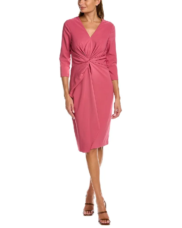 Kay Unger Stretch Crepe Sheath Dress