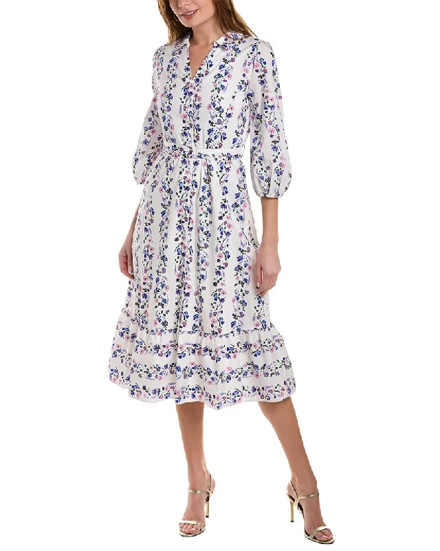 Marchesa Notte Floral Shirtdress