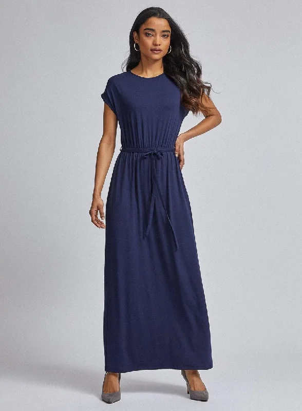 Navy Maxi Jersey Dress