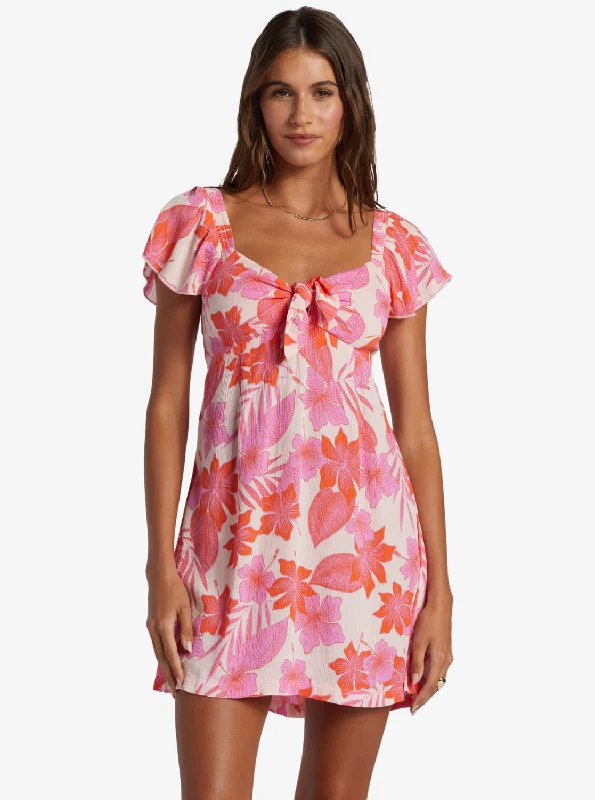 Oceanview Mini Dress - Pale Dogwood Lhibiscus