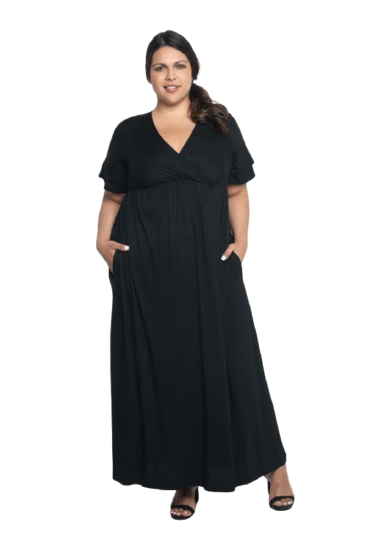 PHOEBE BREASTFEEDING MAXI DRESS BLACK