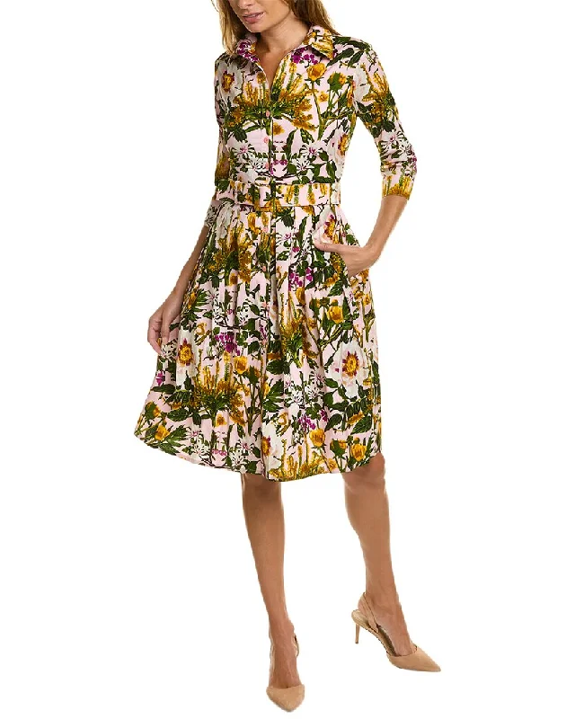 Samantha Sung Audrey 1 3/4-Sleeve Shirtdress