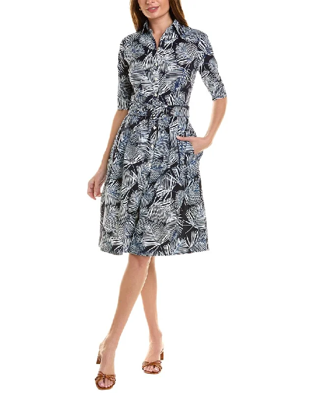 Samantha Sung Audrey 1 3/4-Sleeve Shirtdress