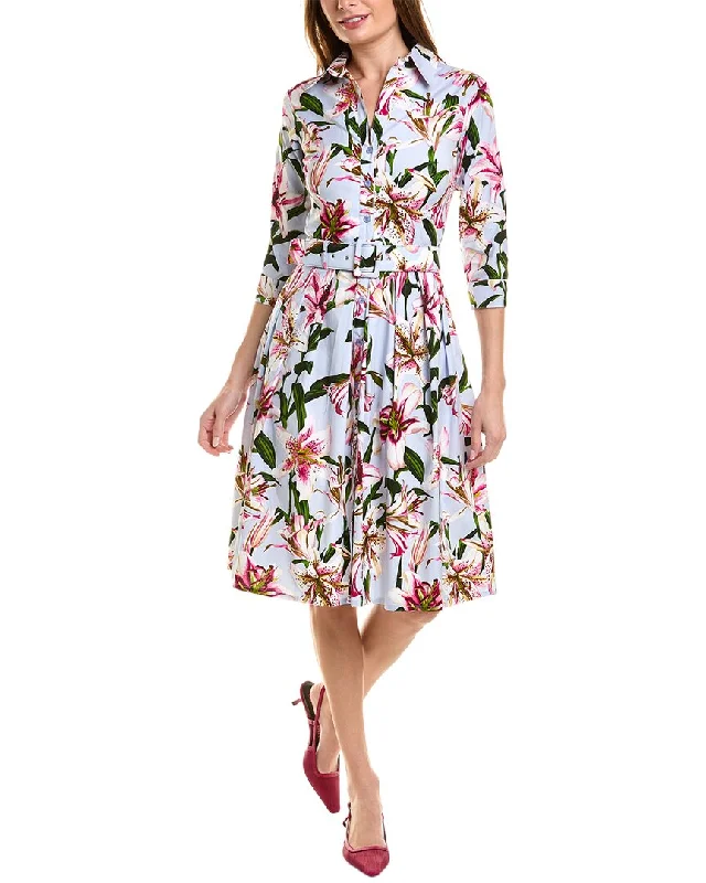 Samantha Sung Audrey 1 3/4-Sleeve Shirtdress