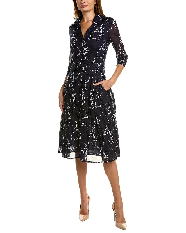 Samantha Sung Audrey 2 3/4-Sleeve Shirtdress