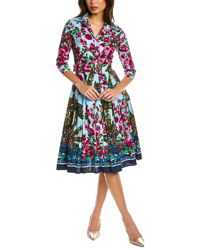 Samantha Sung Patricia Wool & Silk-Blend Shirtdress