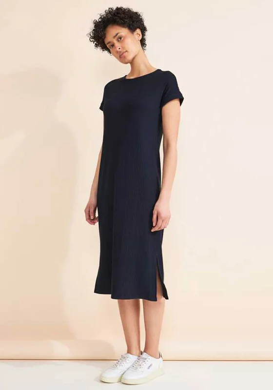 Street One Jersey Midi T-Shirt Dress, Deep Blue