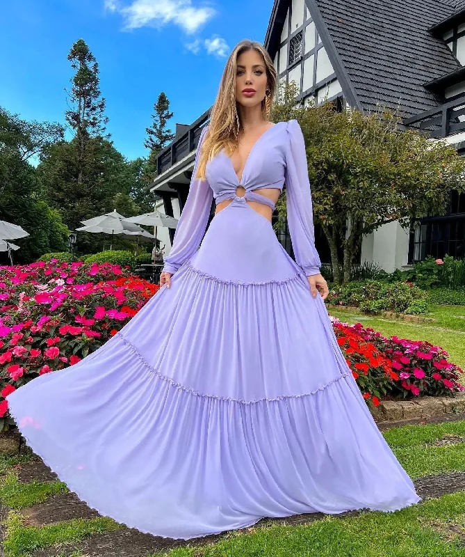 Susan Summer Maxi Dress in Lavender