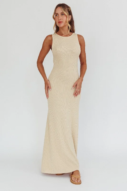 Tarli Low Back Maxi Dress Butter