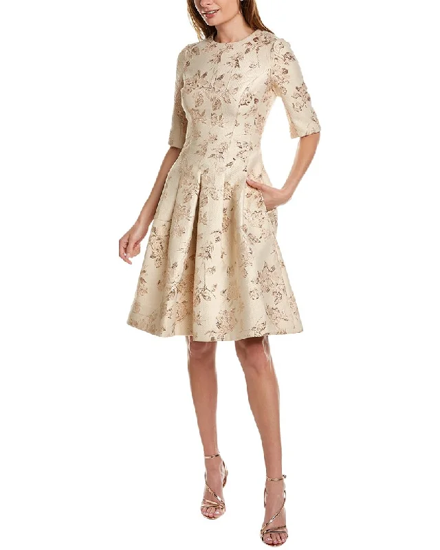 Teri Jon by Rickie Freeman Jacquard Cocktail Dress