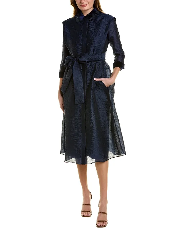 Teri Jon by Rickie Freeman Jacquard Shirtdress