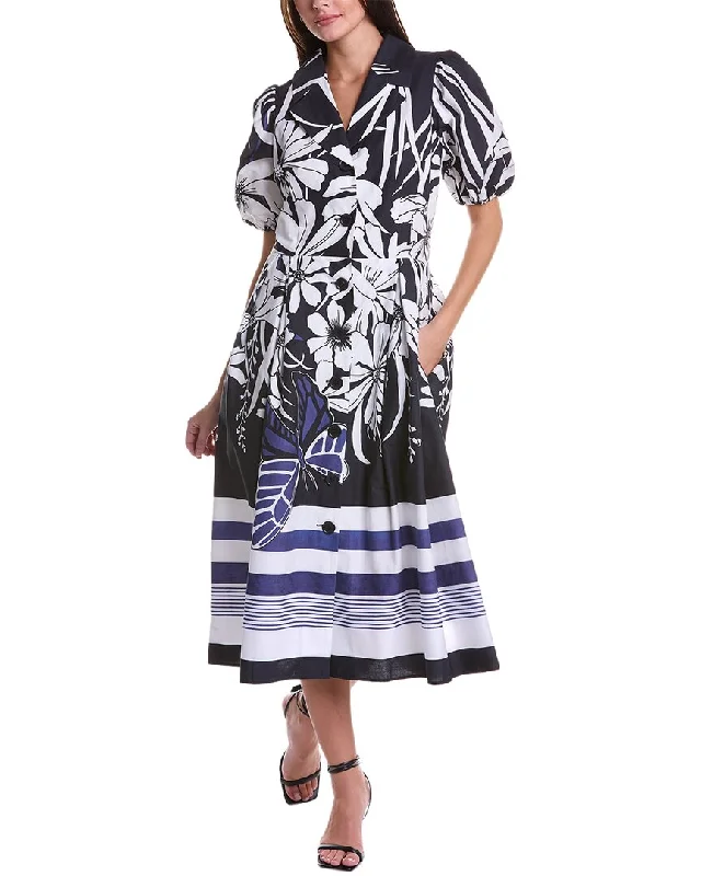 Teri Jon by Rickie Freeman Midi Shirtdress