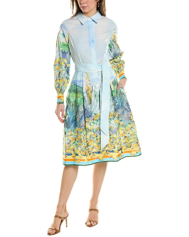 Teri Jon by Rickie Freeman Scenic Shirtdress