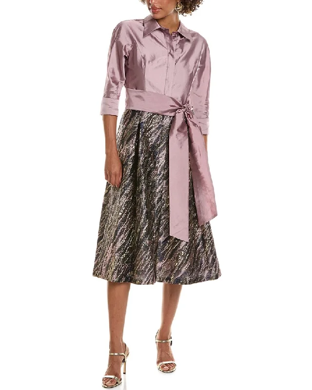 Teri Jon by Rickie Freeman Taffeta Shirtdress