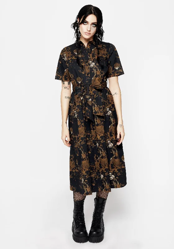 Underworld Cotton Midi Shirt Dress