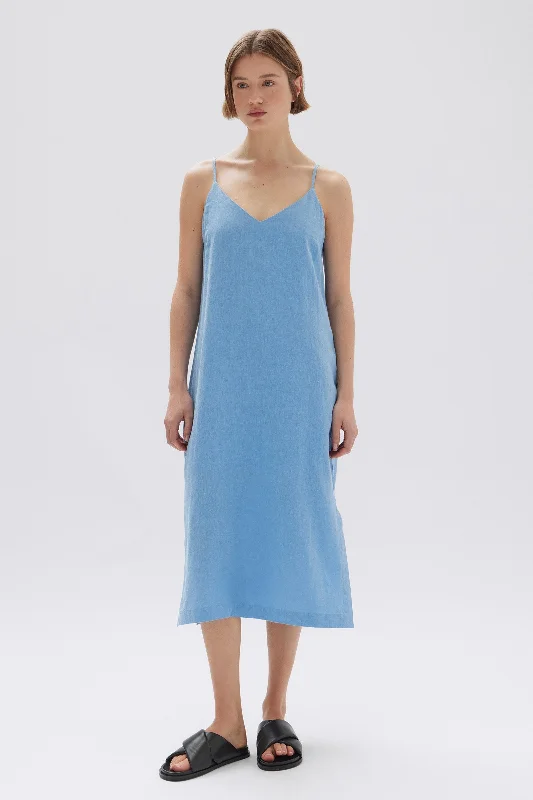 Vallory Linen Slip Dress