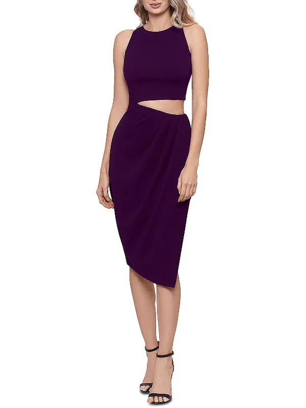 Womens Cut-Out Knee-Length Cocktail and Party Dress