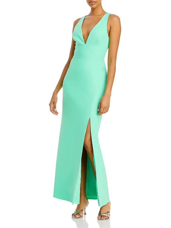 Womens Cut-Out Maxi Evening Dress