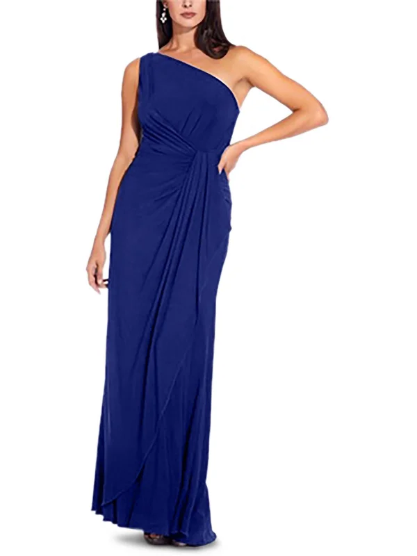 Womens Faux Wrap Long Evening Dress