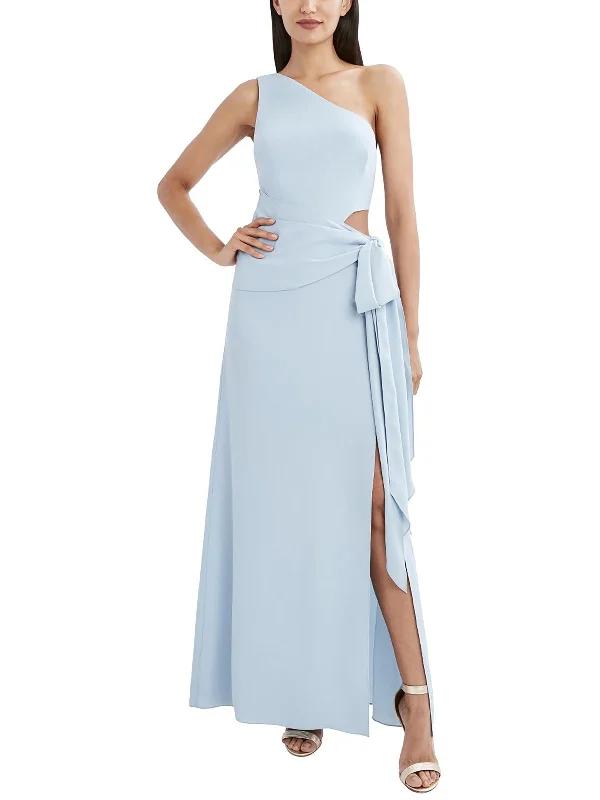 Womens One Shoulder Long Evening Dress