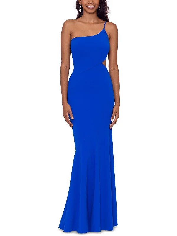 Womens One Shoulder Long Evening Dress