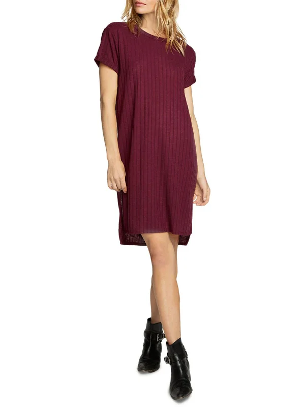 Womens Ribbed Knee T-Shirt Dress