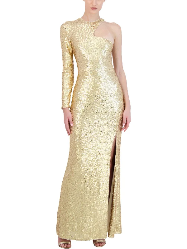 Womens Sequined Long Evening Dress