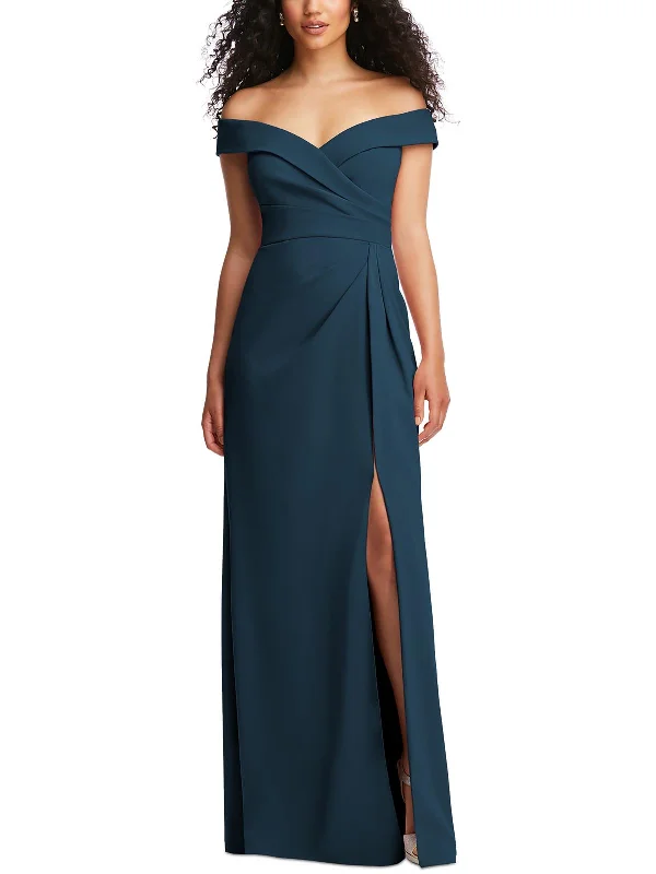 Womens Woven Long Evening Dress