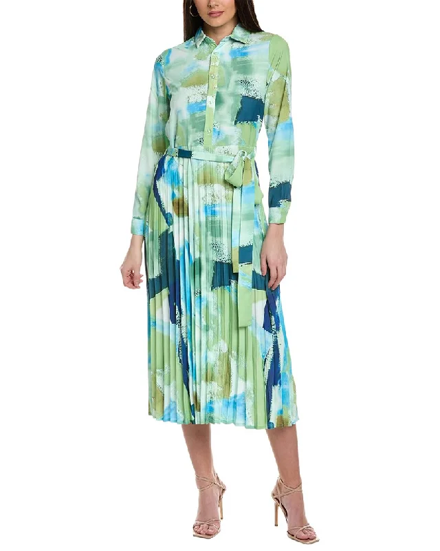 YAL New York Pleated Shirtdress