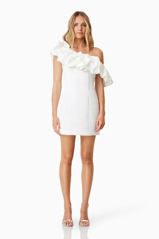 Amelie Mini Party Dress In White