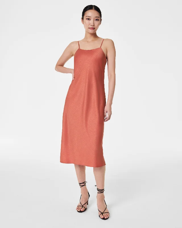 Carefree Crepe Reversible Slip Dress