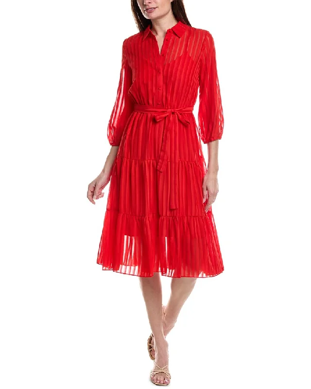 Nanette Nanette Lepore Blake Shadow Stripe Shirtdress