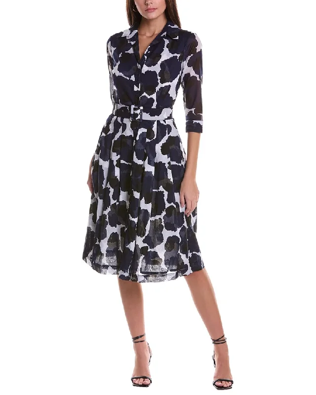 Samantha Sung Audrey 3 Silk Shirtdress