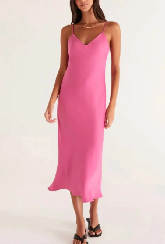 Selina Slip Dress in Pink