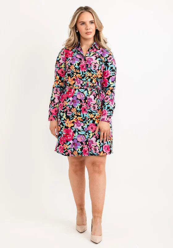 Seventy1 Bright Floral Mini Shirt Dress, Multi