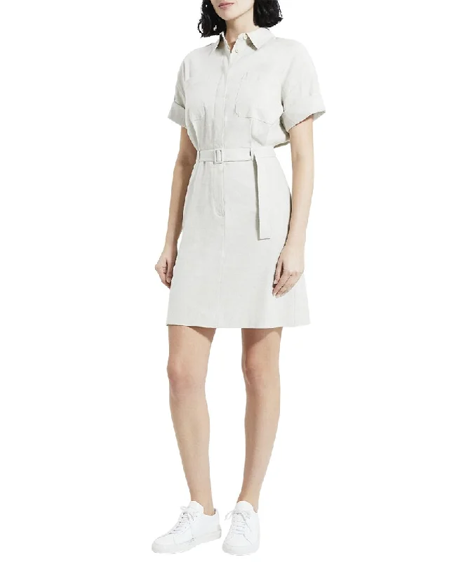 Theory Casual Linen-Blend Shirtdress