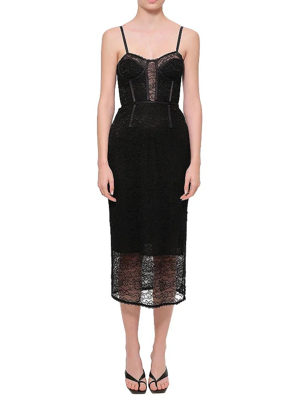 Womens Lace Mini Slip Dress