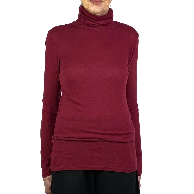 COTTON/CASHMERE TURTLENECK T-SHIRT