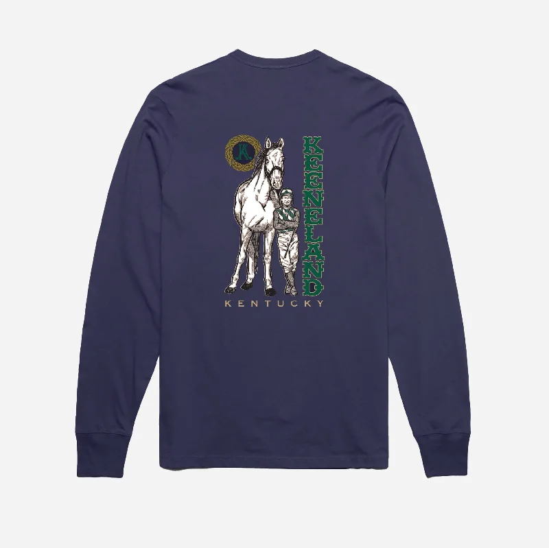 Ahead Keeneland Standing Horse & Jockey Long Sleeve Tee