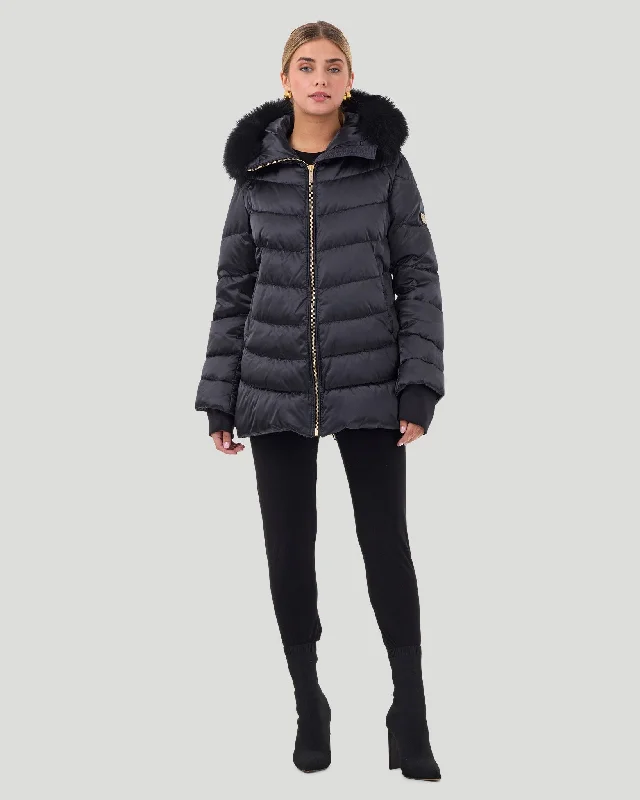 Après-Ski Jacket with Detachable Toscana Shearling Lamb Hood Trim