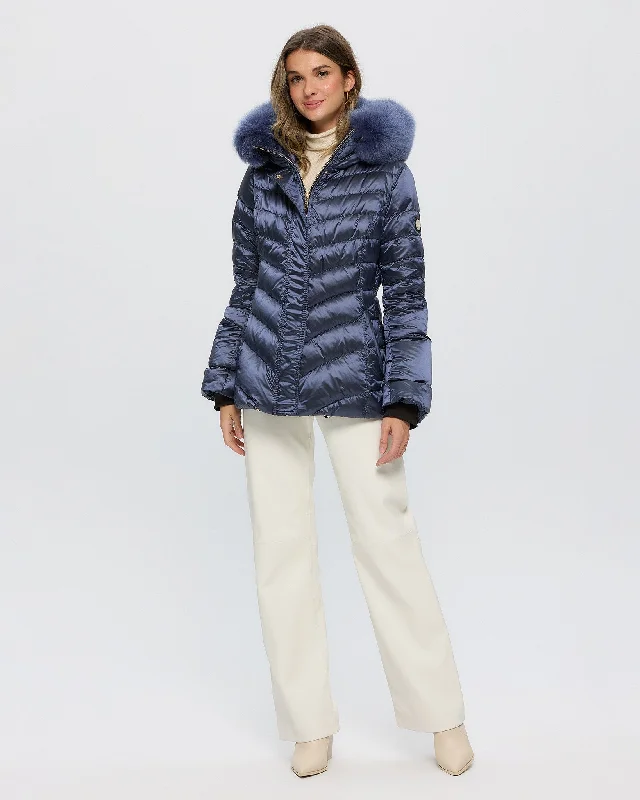 Après-Ski Jacket with Detachable Toscana Shearling Lamb Hood Trim