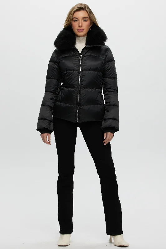 Après-Ski Jacket with Detachable Toscana Shearling Lamb Collar